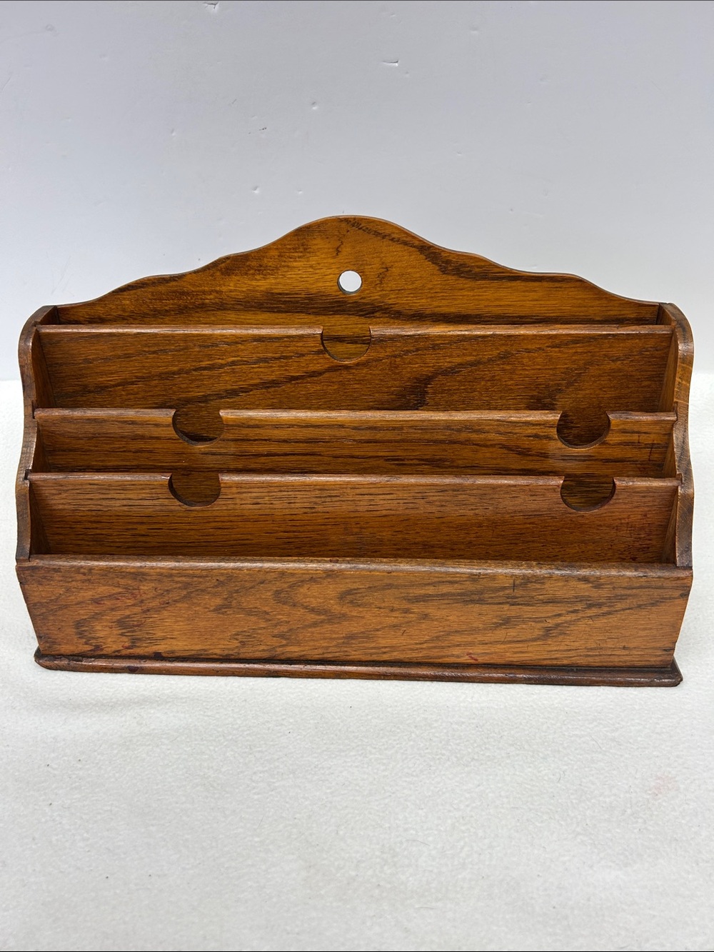 Vintage four tier  wooden desk / wall , letter / mail organizer